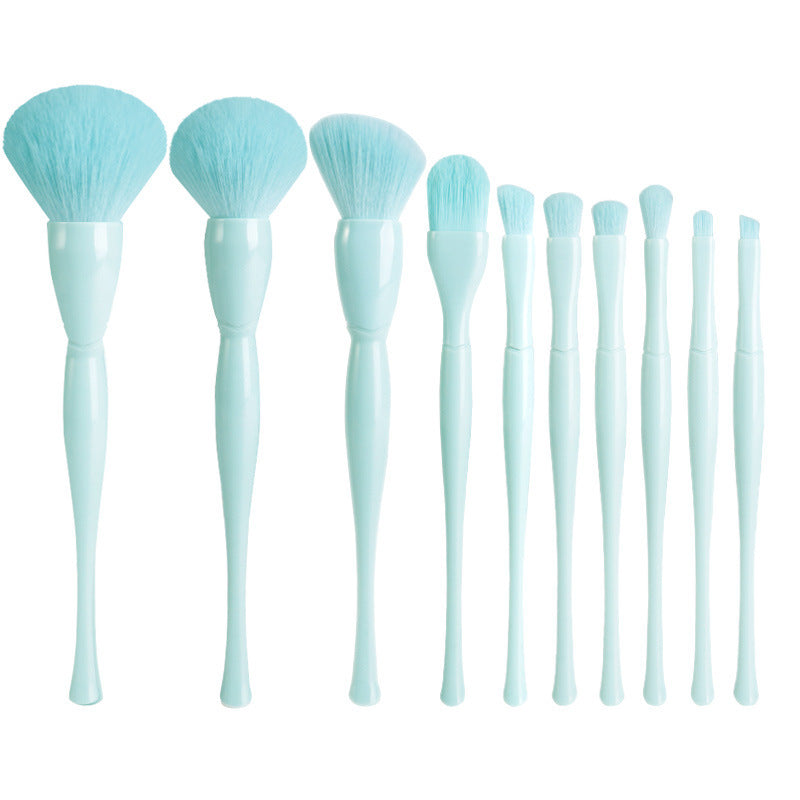 Large 10-piece soft anti-static makeup brush set