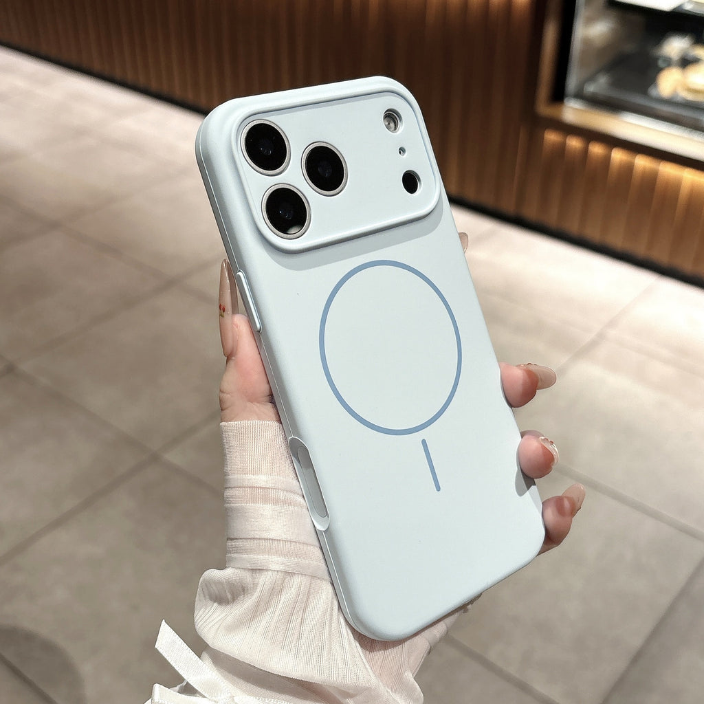 Applicable à 17 Fine Circle Magnetic Phone Case Silicone liquide