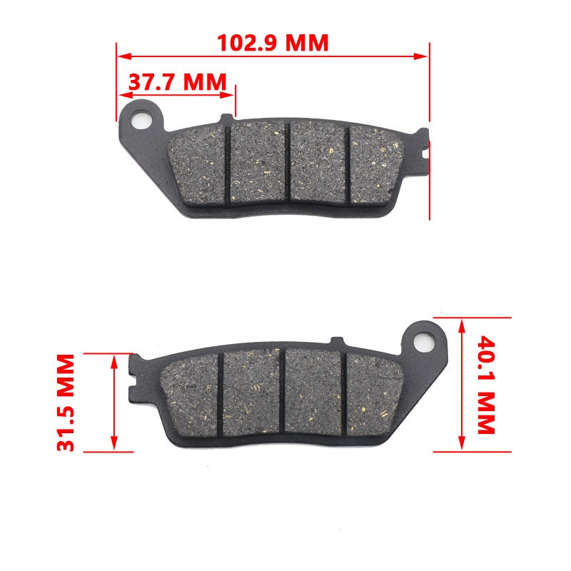 Plaquette de frein de moto FA142 Matériel de friction semi-métal
