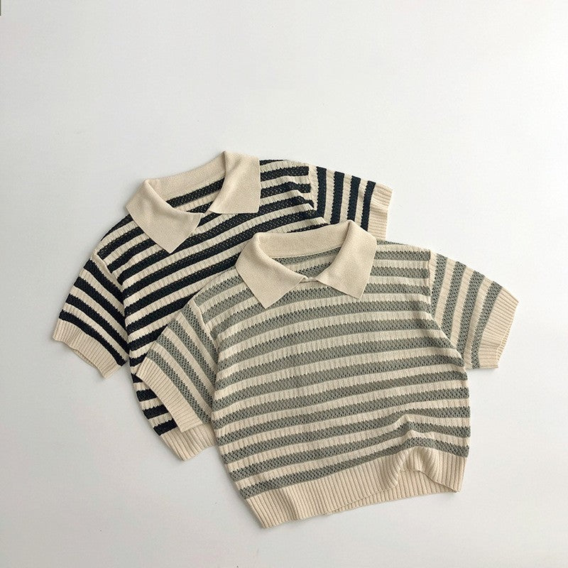 T-shirt à manches courtes de style Western Hollow pour enfants