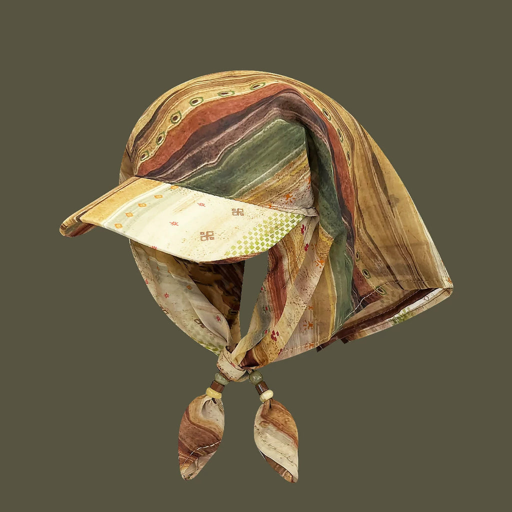 Chapeau retro à l'impression de noix de cajou pour femmes