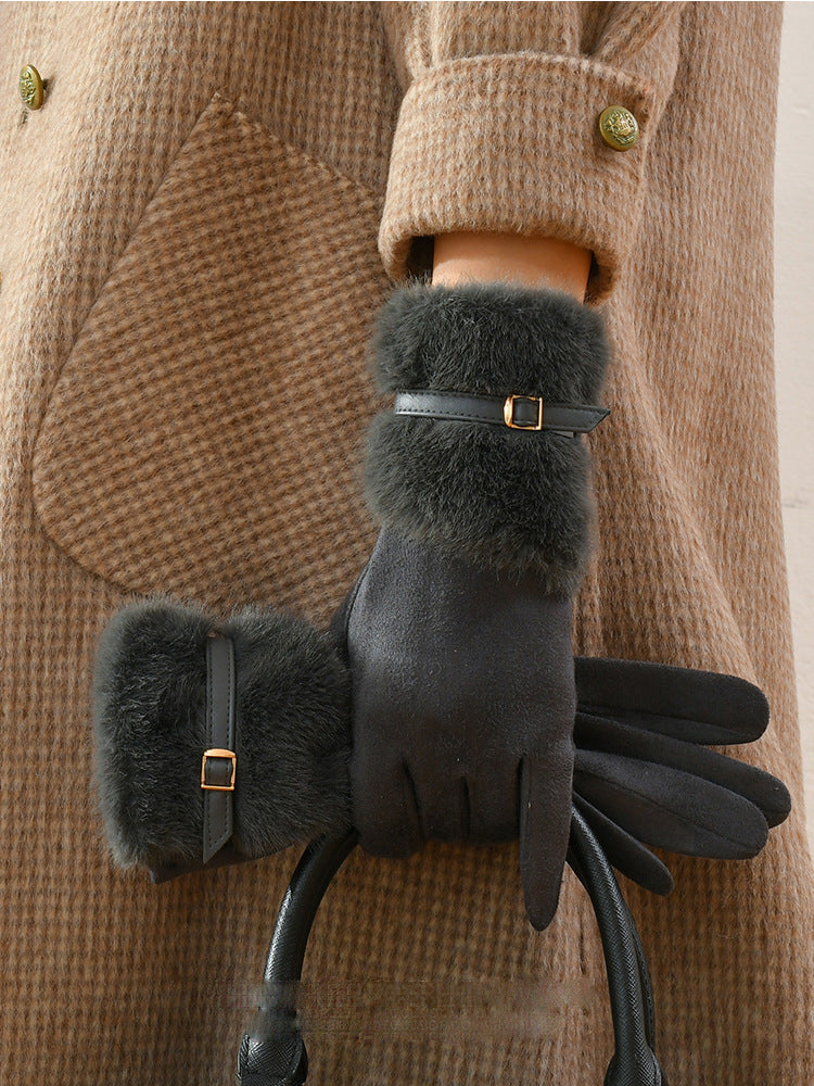 Gants de conduite avec un linge de polaire pour plus chaud et l'isolation