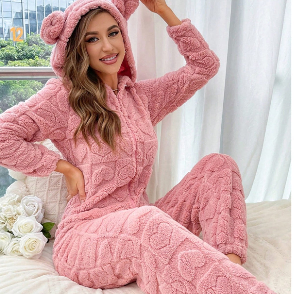 Pyjama en peluche Onesie avec body tendance pour la maison
