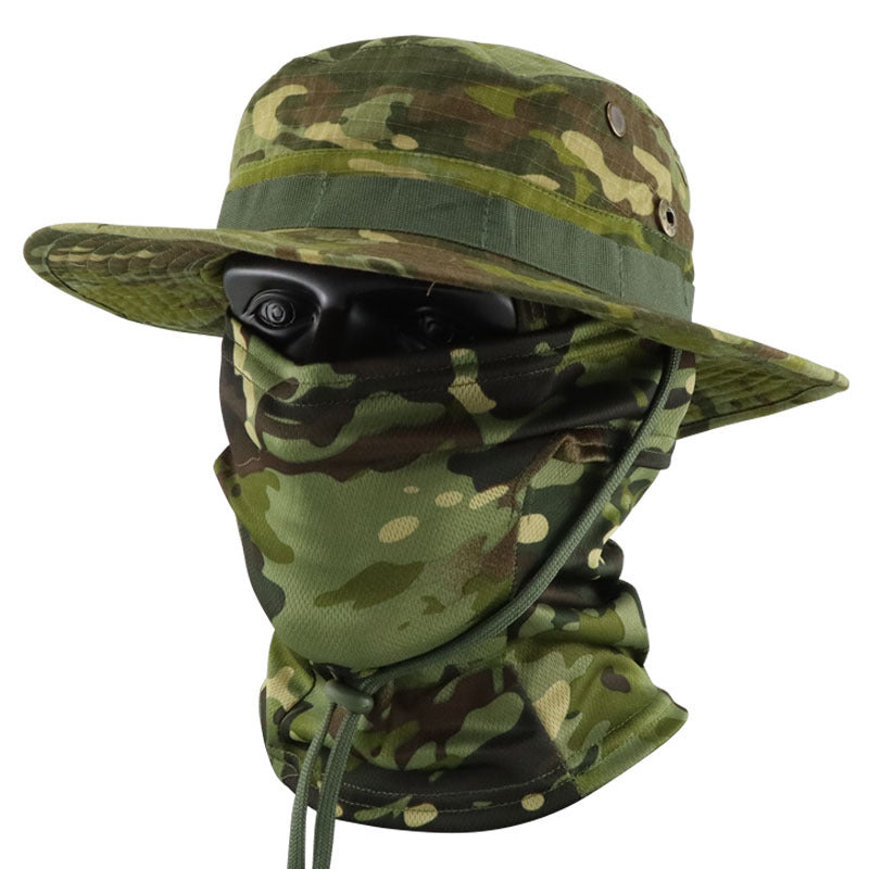 Protection solaire extérieure multifonctionnelle Chapeau de pêche respirant à bord rond