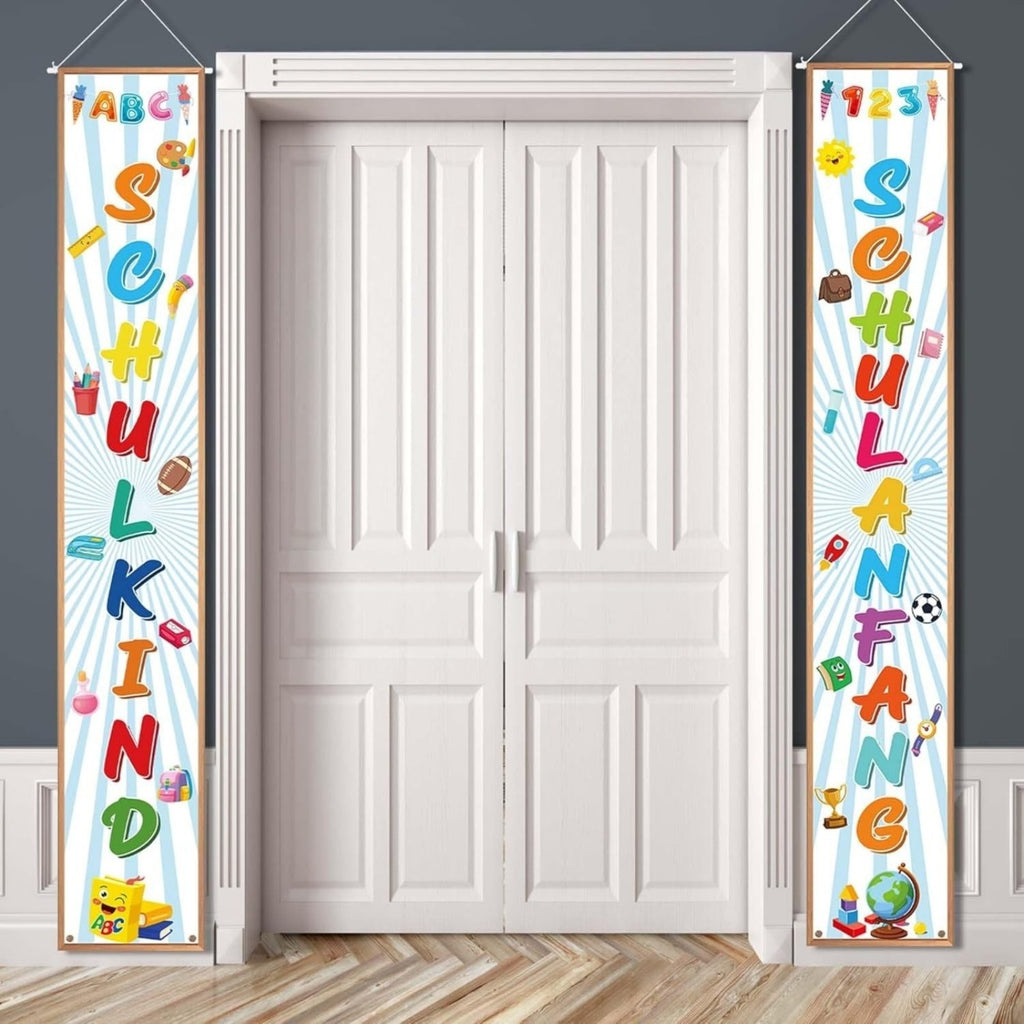 Premier jour de la bannière de porte de l'école