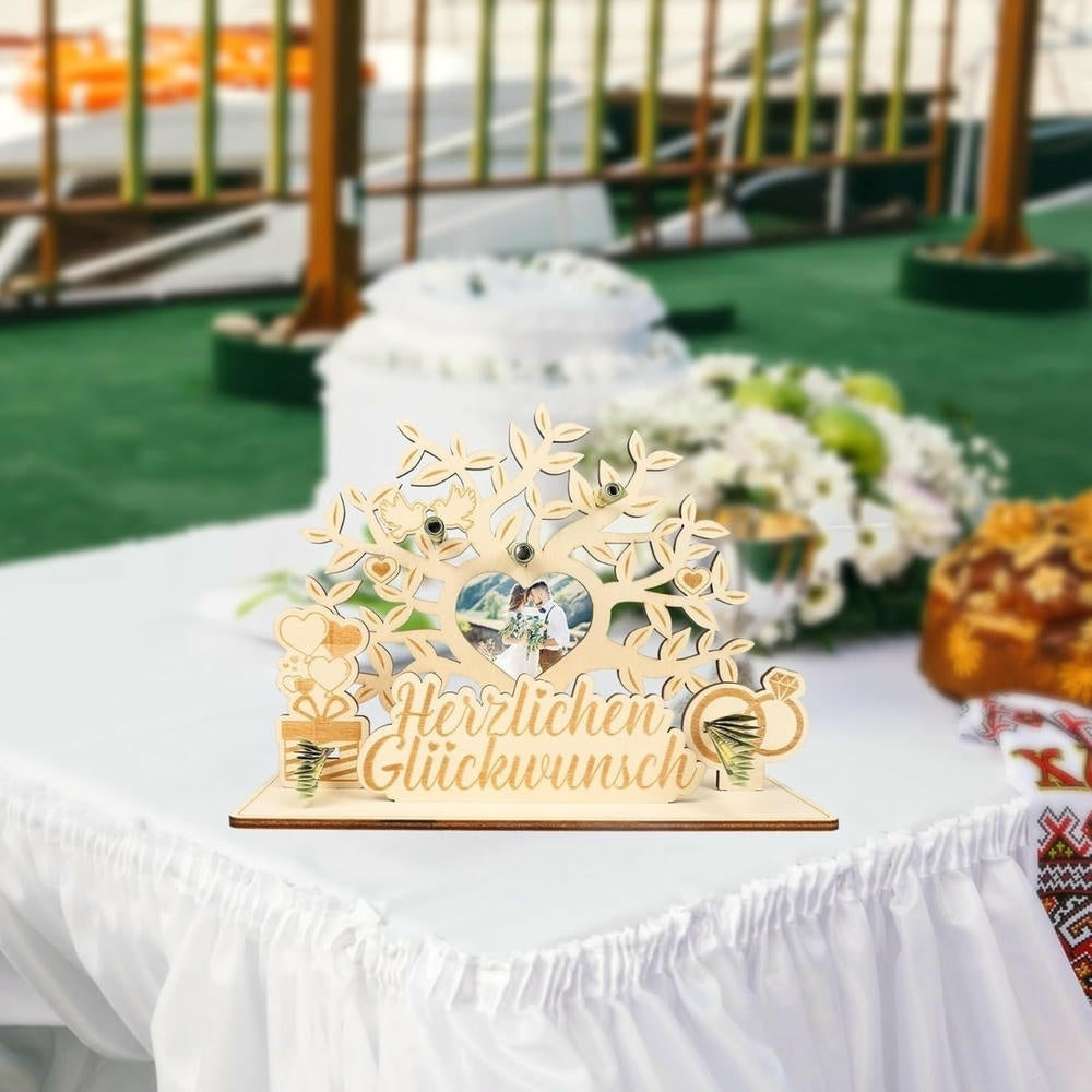 Ornements de mariage en bois