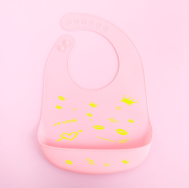 Bébé dessin animé créatif imprimé silicone Bib