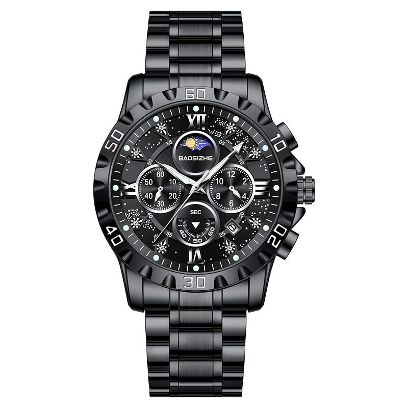 Montres automatiques non mécaniques Montres en acier imperméable Montres pour hommes