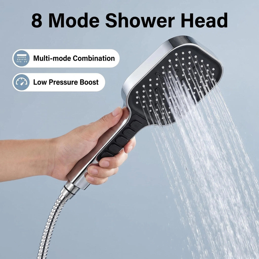 Tête de douche portable avec modes multiples et Combo à 4 boutons