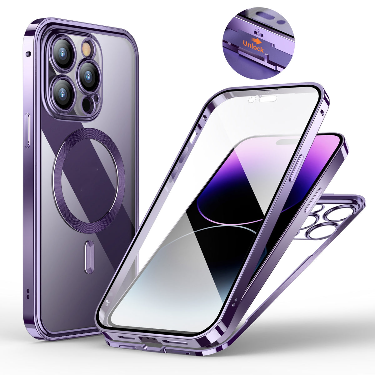 Couverture de protection magnétique HD double face