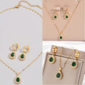 Rétro Hong Kong Style Jade blanc collier collier Boucles d'oreilles