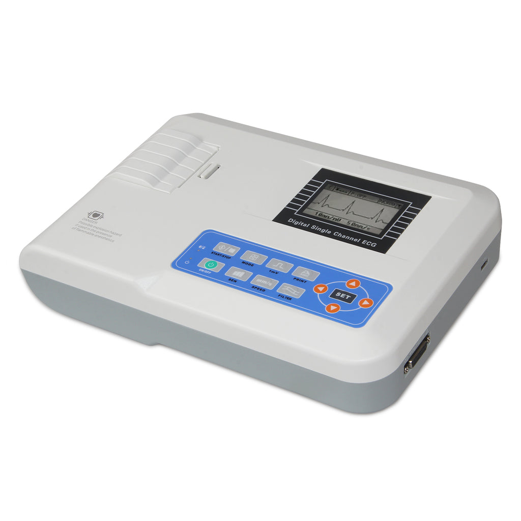 ECG Machine ECG100G monocanal 12 Lead EKG Electrocardiographe Imprimante CE FDA