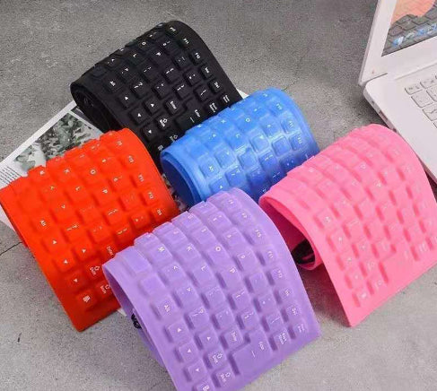 85 Key Wired Silicone Mute Soft Keyboard Multi-country USB Wired Foldable Waterproof Mini