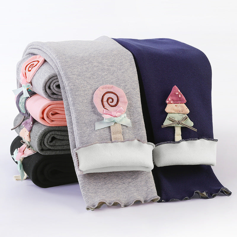 Sous-vêtements doux rembourrés Ruffled Fleece Lined Chaud Garder les pantalons minces