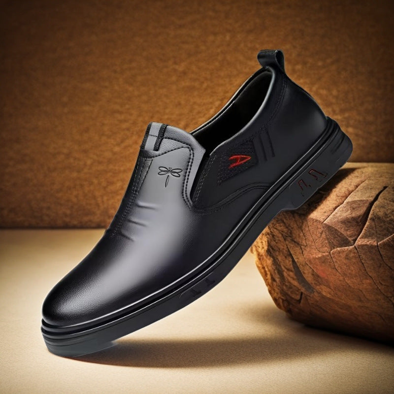 Chaussures Casual en cuir pour hommes Slip-on Soft Sole en cuir souple