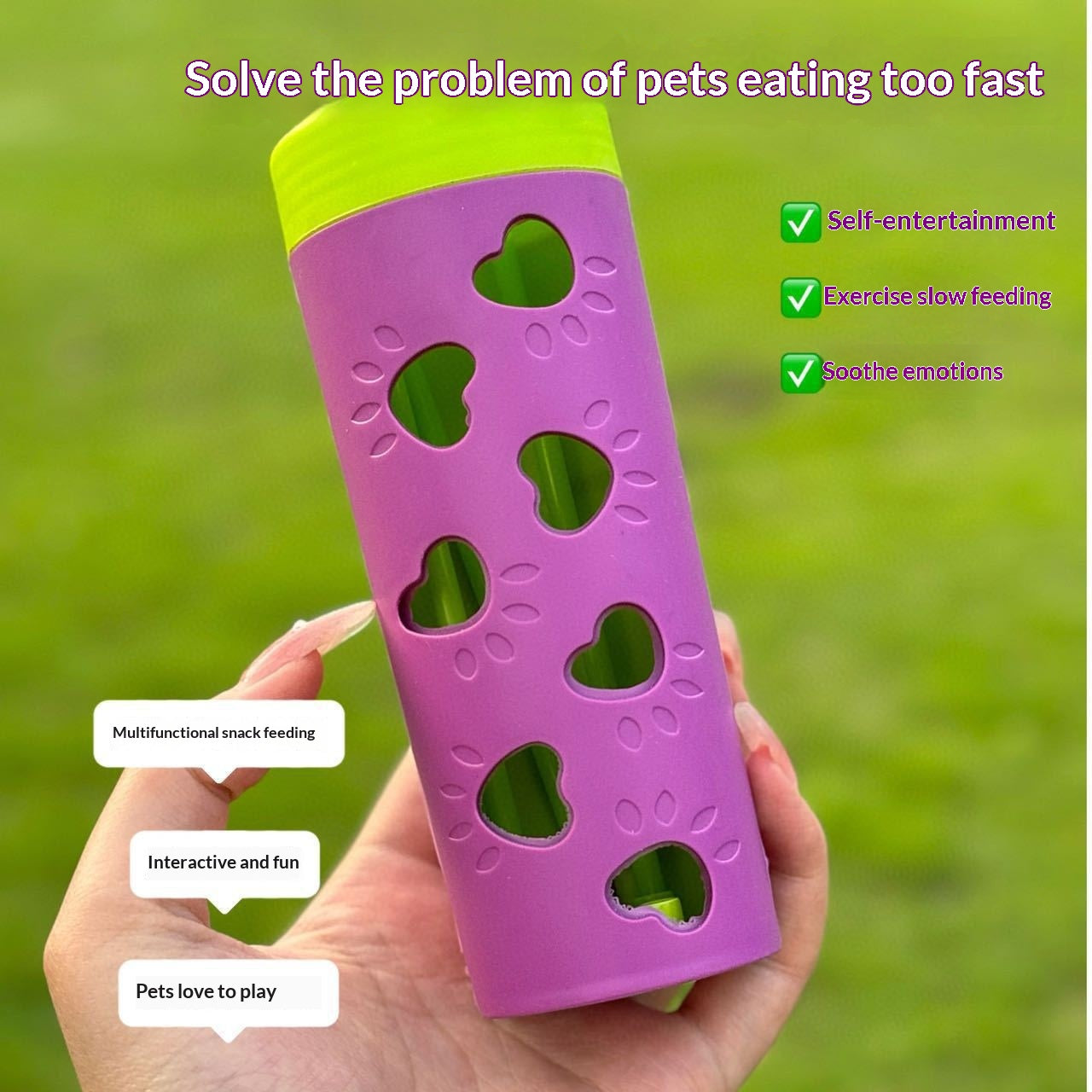Chat et chien Puzzle Chewable Hollow-out Trait-dispensing Chew Toy