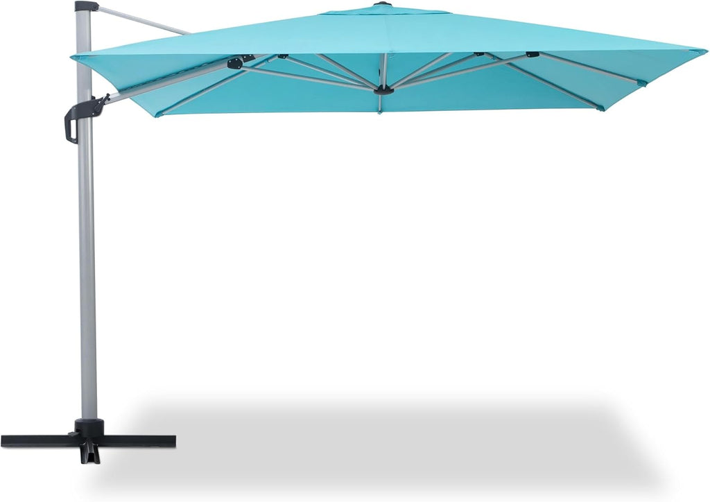 11' X 11' Ft Cantilever Parapluie de patio 360 Rotation Système de tilting intégré Offset Umbre