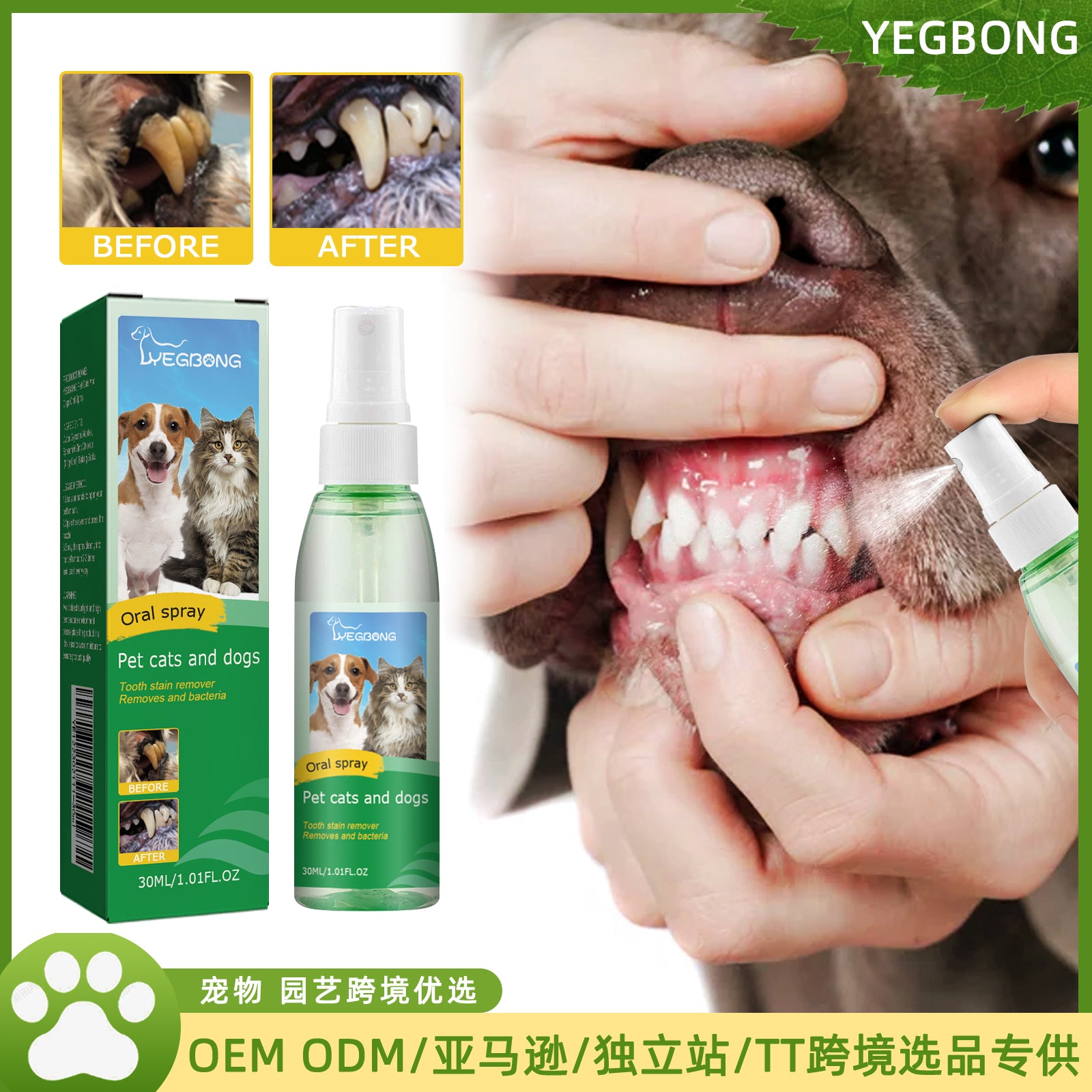 Vaporisateur de nettoyage des dents pour animaux de compagnie