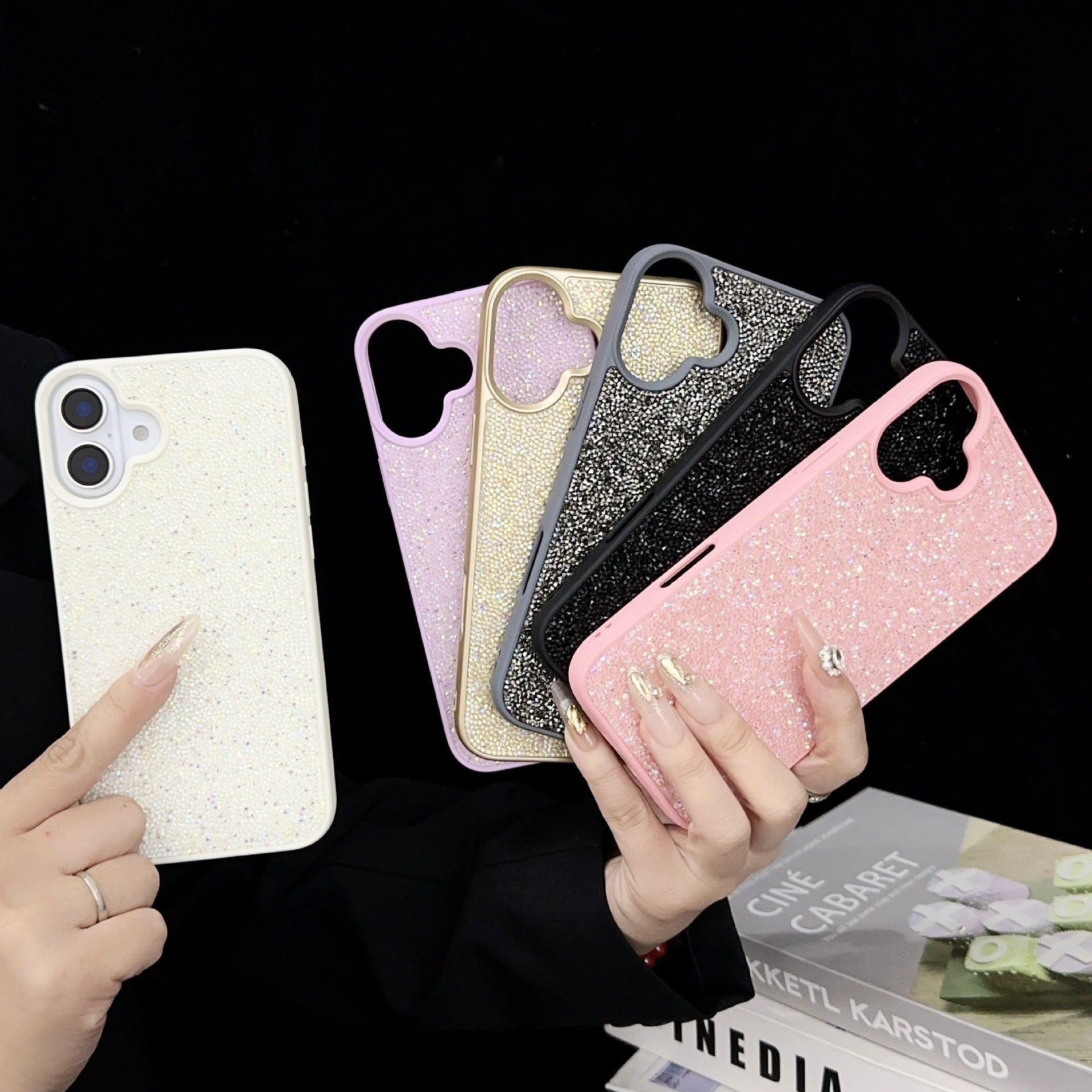 Boîtier de luxe de téléphone fait main en diamant complet
