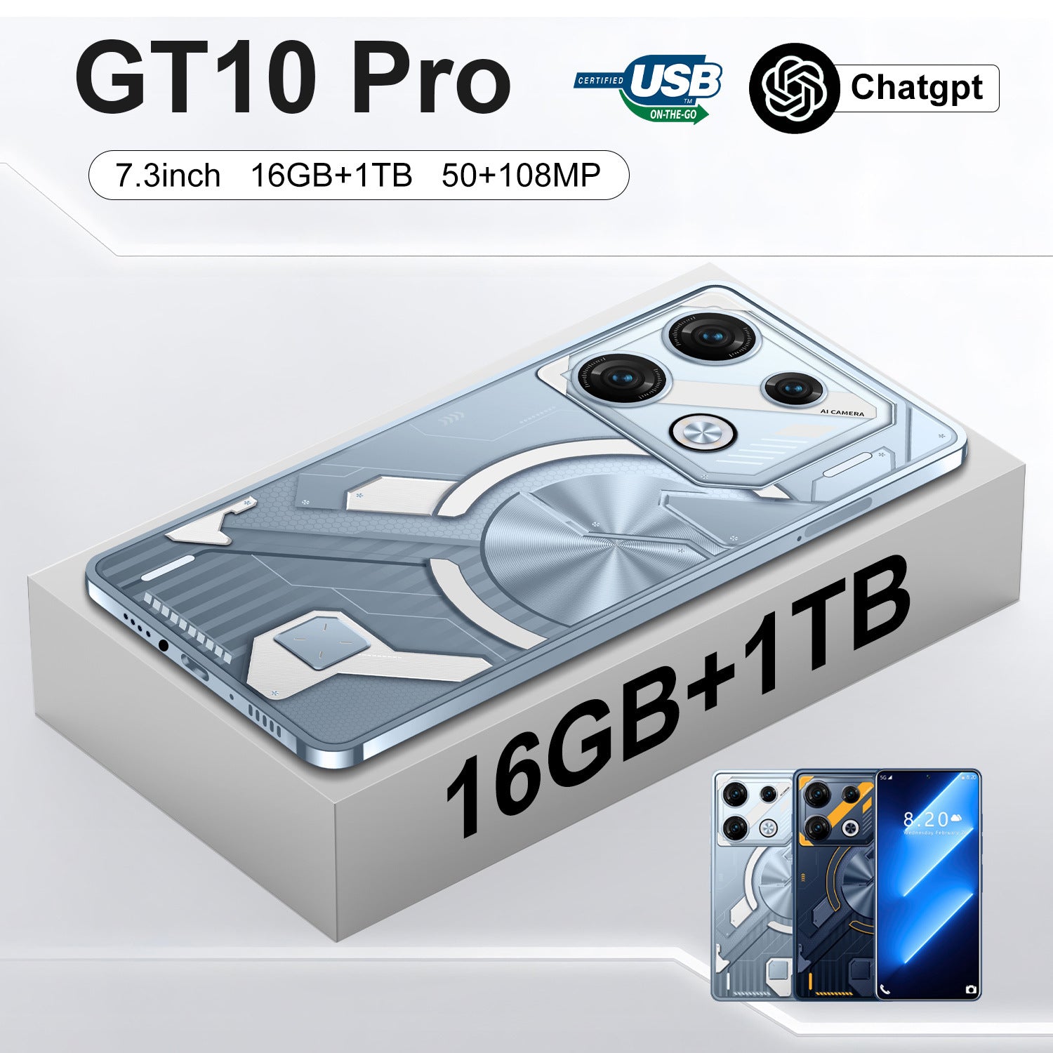 Portable Home Fashion GT10 Pro Téléphone Android