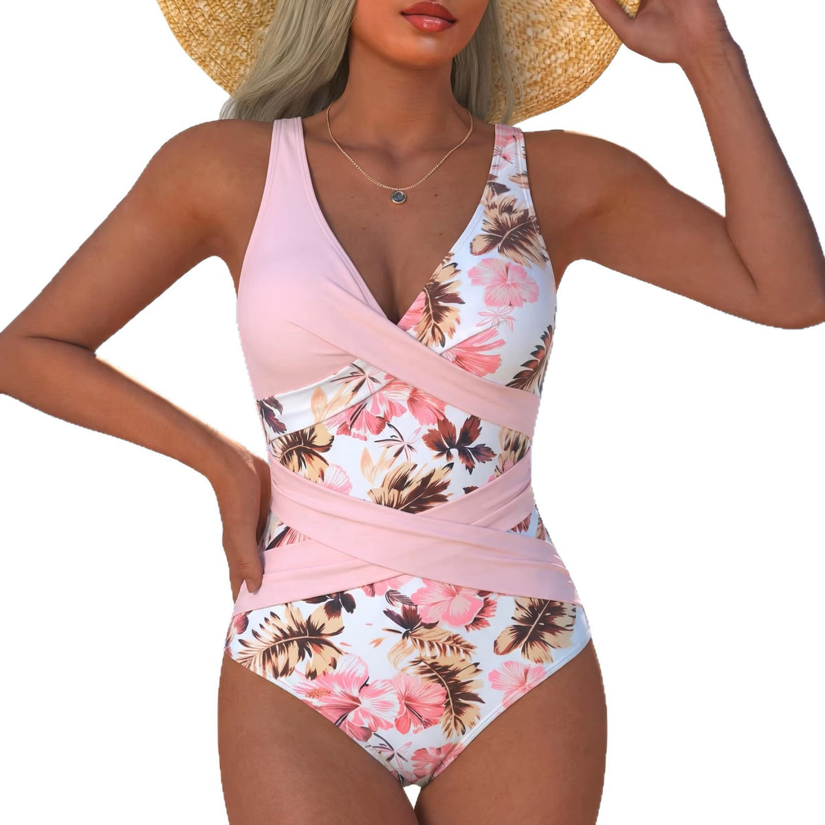Maillot de bain imprimé à une pièce pour femmes plus taille sexy