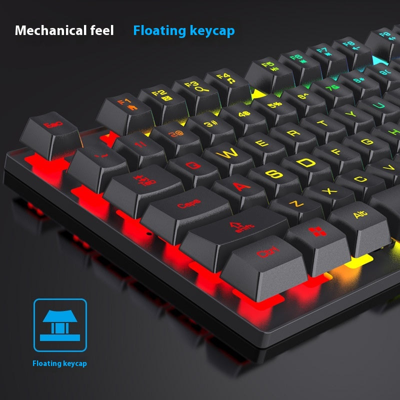 Clavier de poche portable 104 clés pour la souris des joueurs
