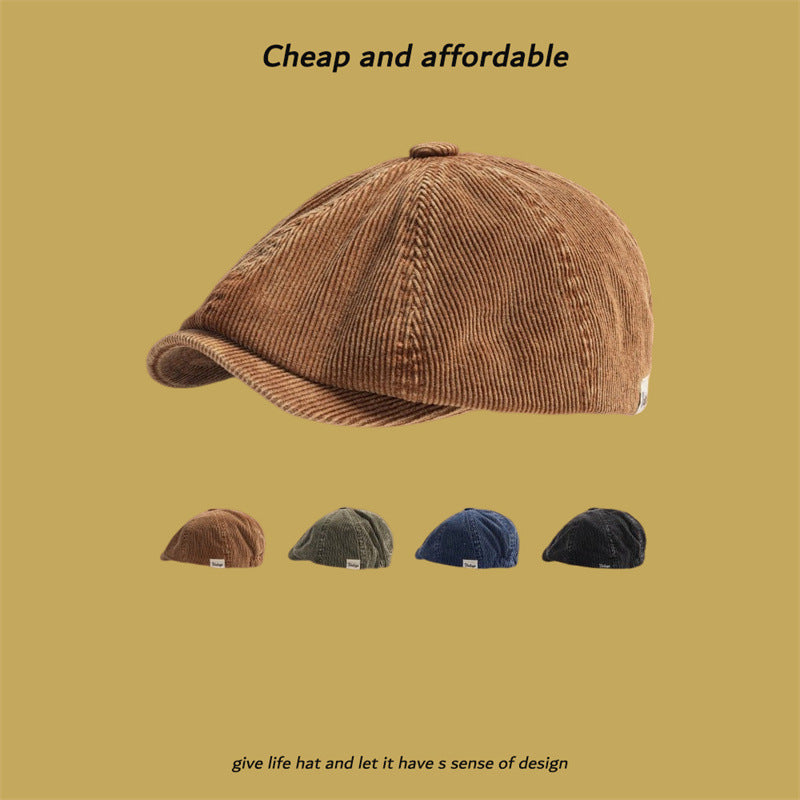 Littéraire retro japonais pour hommes à huit panneaux Corduroy