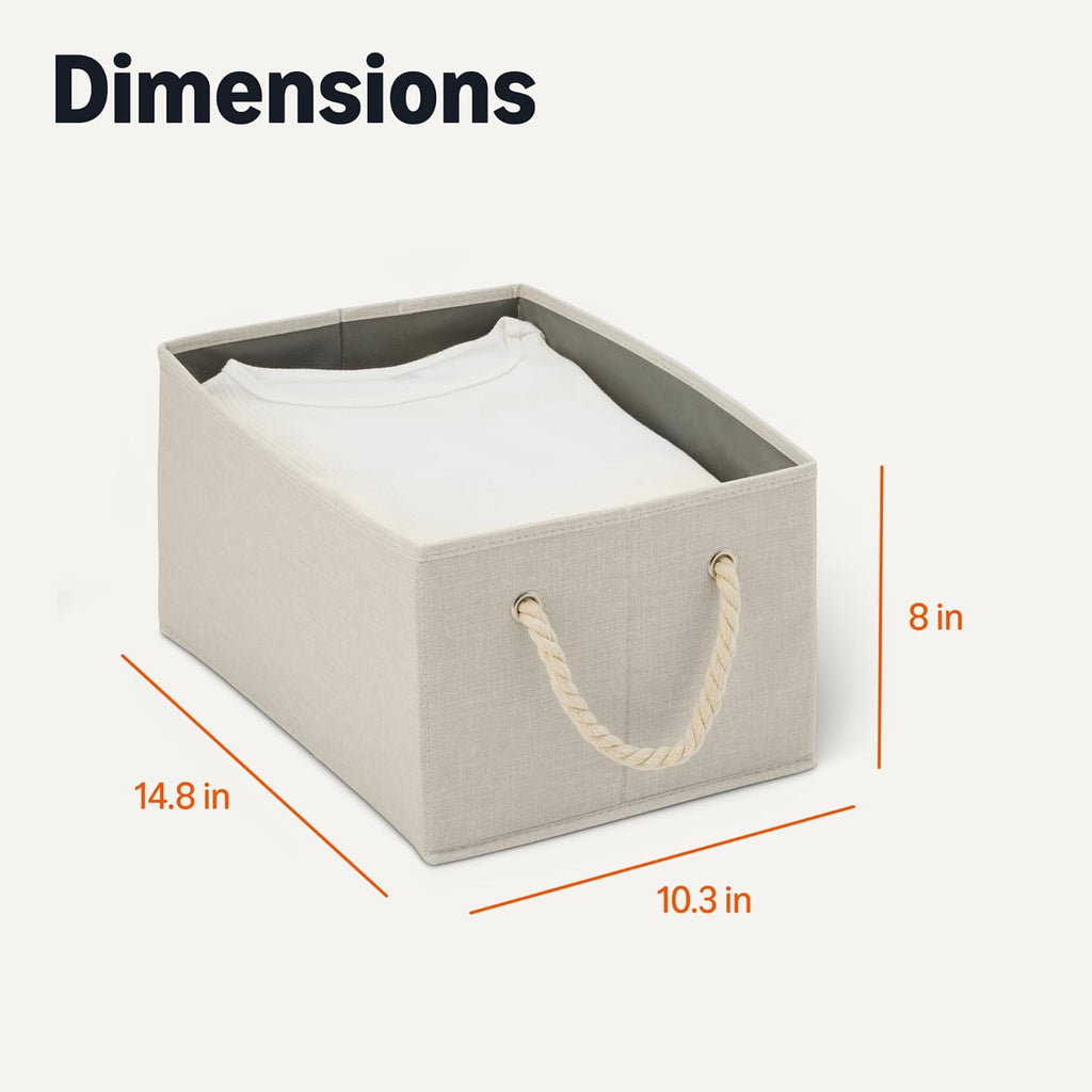Boîtes de rangement pliables avec poignées à corde