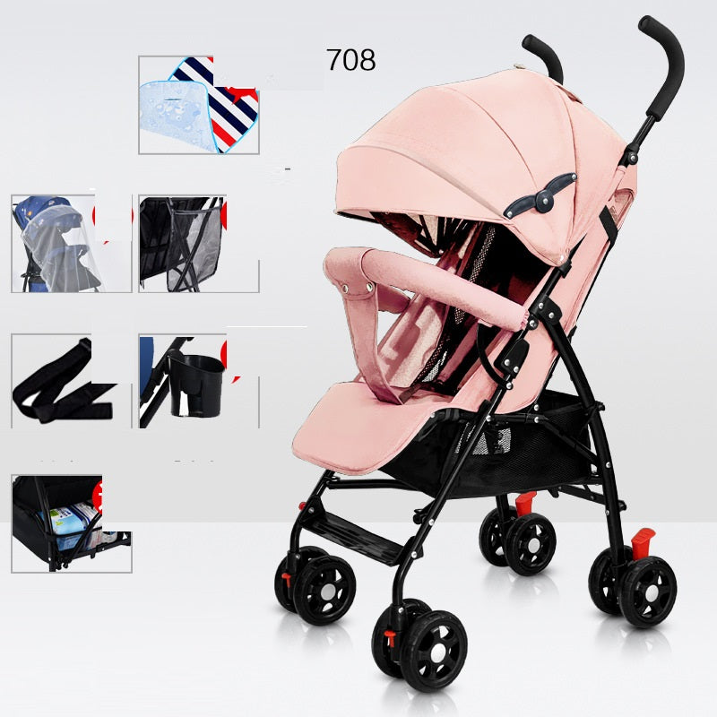 Assieds-toi et couche-toi Bébé Portable Pliant Simple Trolley