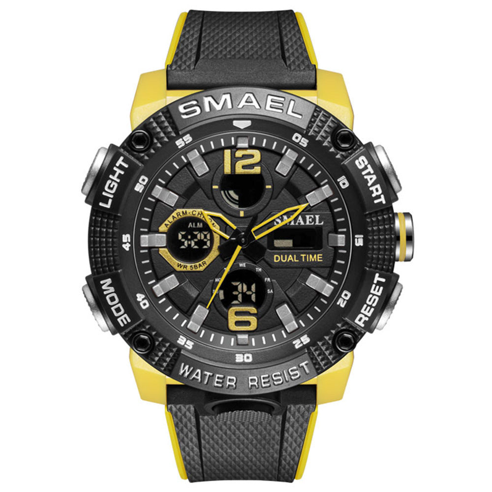 Montre sportive étudiante lumineuse étanche pour hommes
