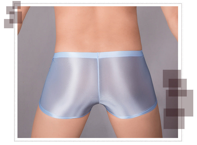Huile Glossy U Convex Ultra-mince transparent homme confortable stretch Short