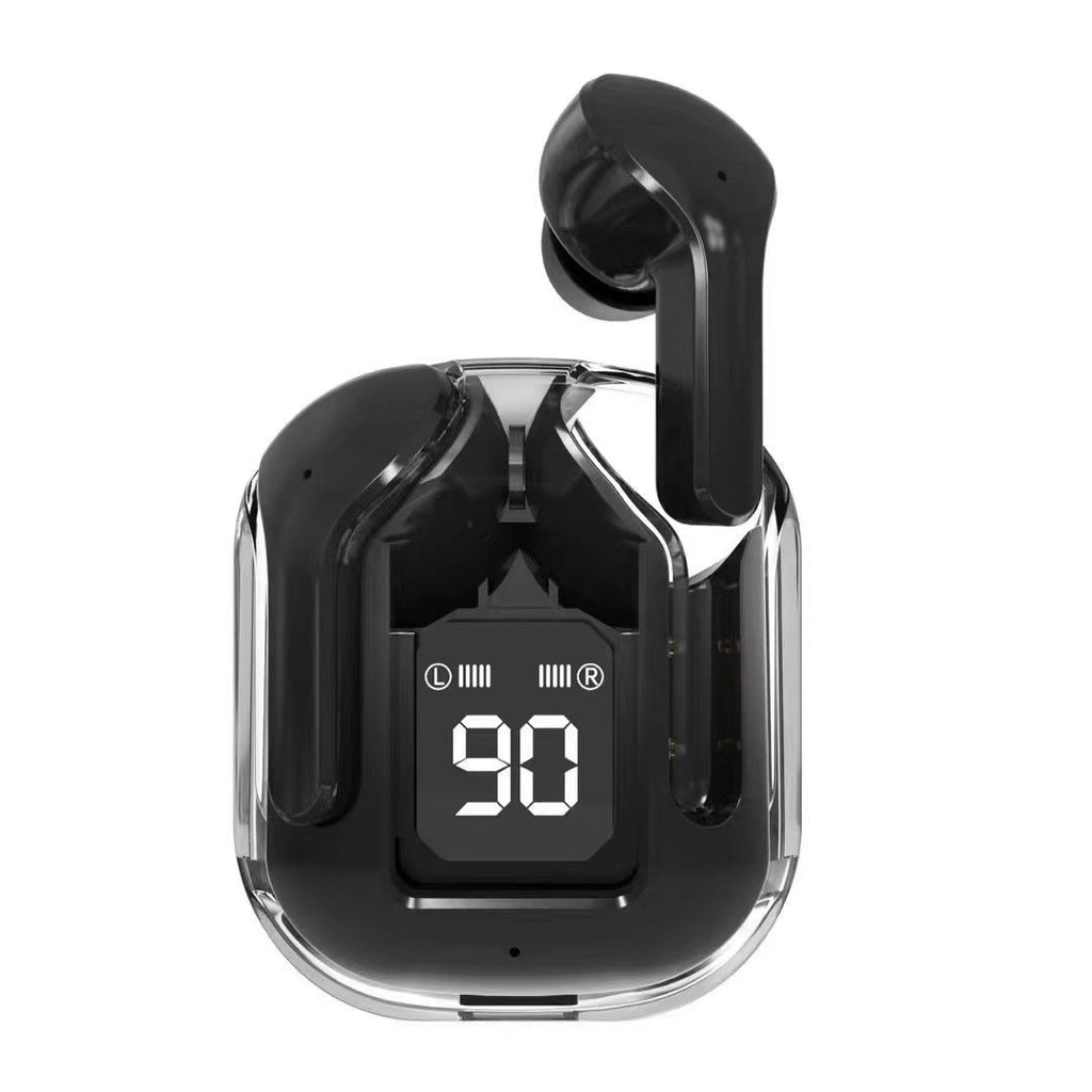 Casque Bluetooth sans fil True sans fil avec boîtier transparent