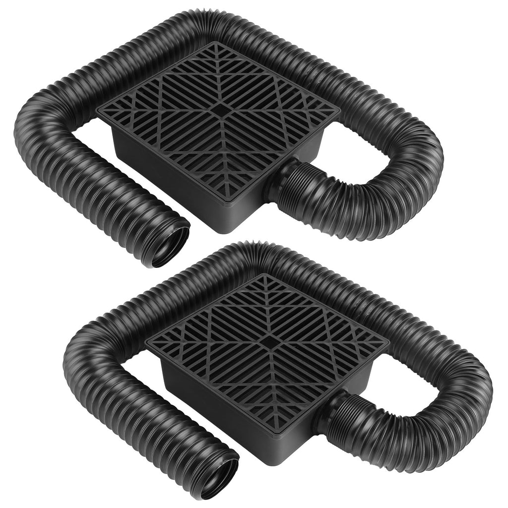 2Pcs Gutter Downspout Extension pour Printemps Été Accueil Innovation Faible Profil Pas de Digg profond