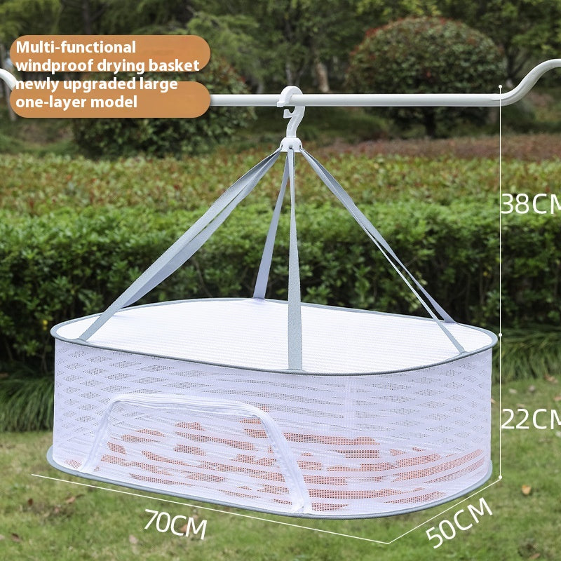 Réseau de suspension Produits secs Artifact Fly Cage Foldable Balcon Les choses de séchage