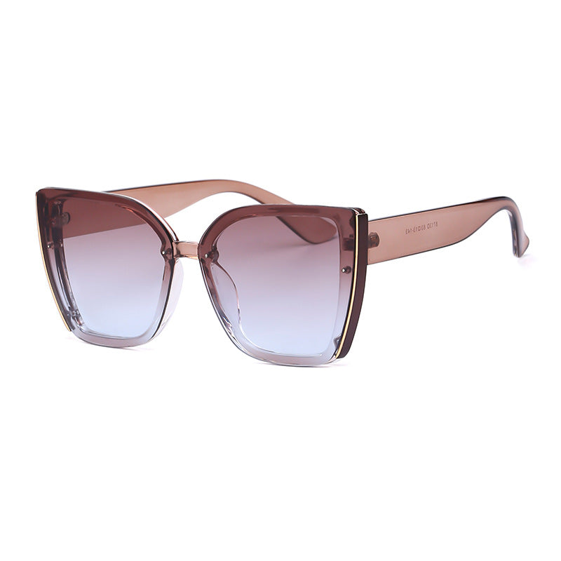 Internet Celebrity Cat-Eye Grande Cadre Lunettes de soleil pour femmes