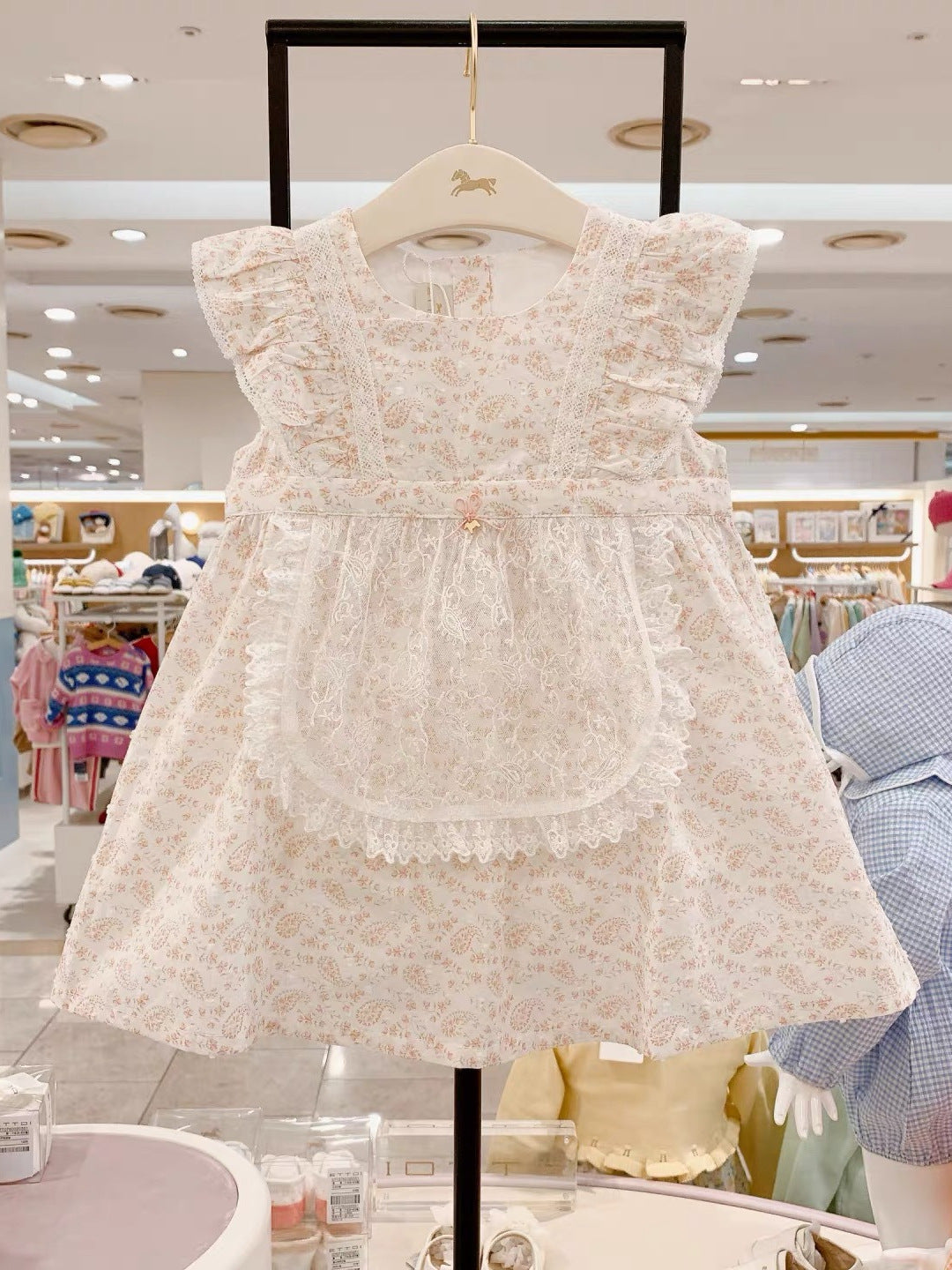 Robe de Dentelle Tulle à Couleur Solide pour Filles