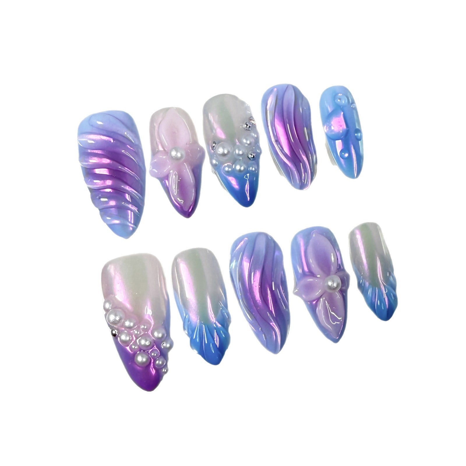 Art à ongles sculptés en trois dimensions avec des motifs de relief pour des manicures portables