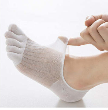 Chaussettes de bateau respirantes à cinq doigts en coton Modal