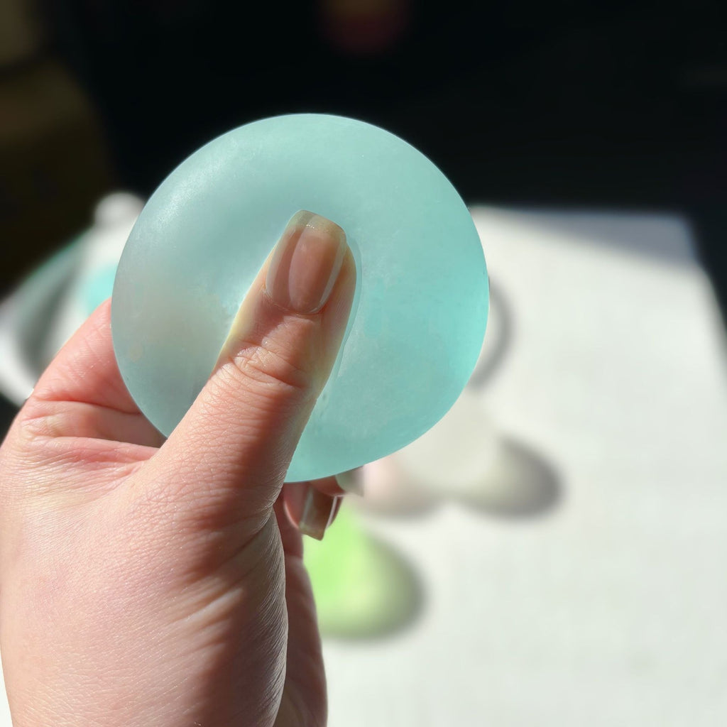 Huile de coco Bleu Translucide Malt Candy Stress Relief Toy