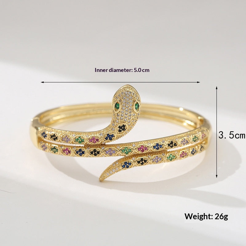Bracelet de style serpent sur mesure pour femmes plaquées cuivre