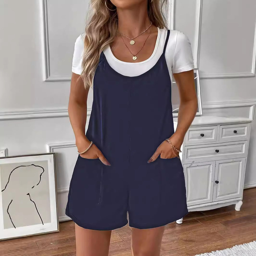 Plus-size Printemps Été Suspendu Pocketed Pocketed pour femmes