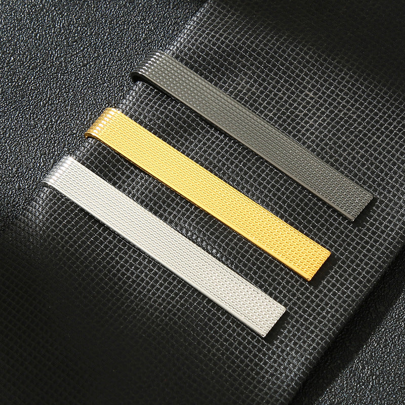 Fashionable un-mot Clip Tie couleur unie simple Elégant quotidien Mode Mariée Tie D