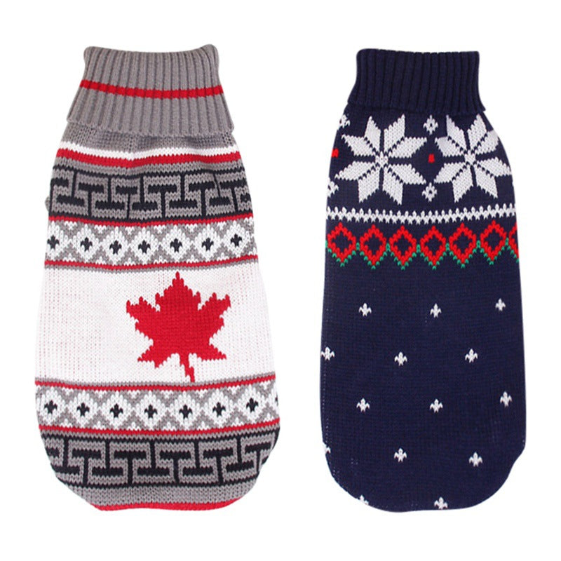 Vêtements de chien en col roulé de Noël