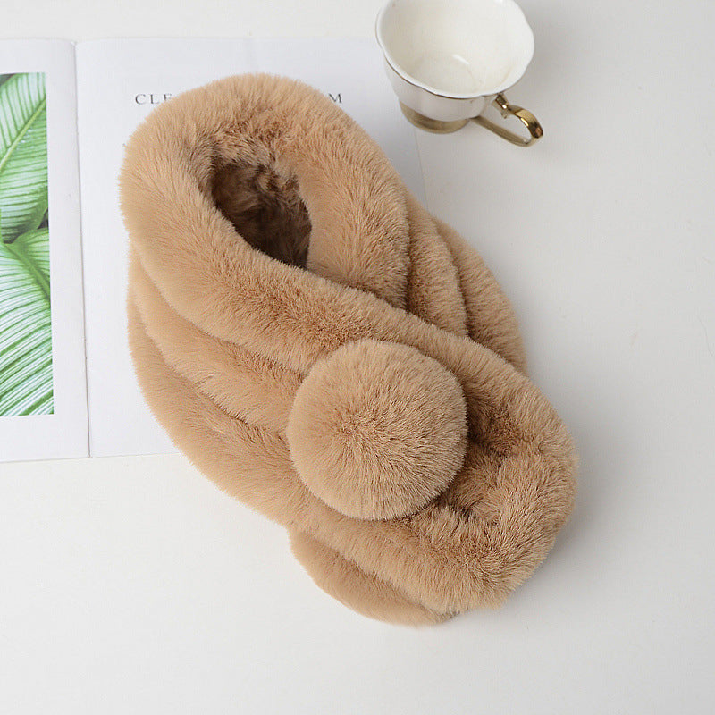 Écharpe de fourrure de lapin Rex pour femmes