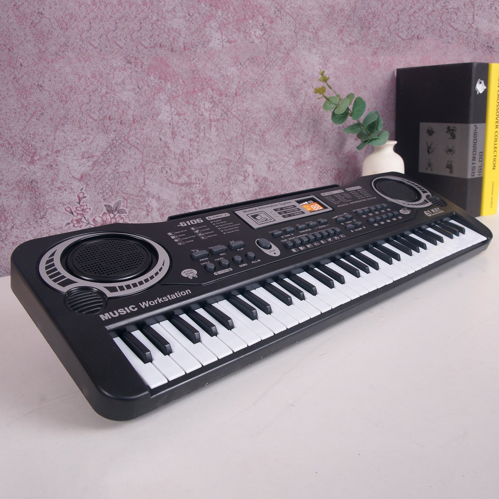 61 Clés Musique numérique noire Clavier électronique Piano électrique Enfants Instrument de musique