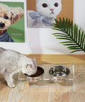 Chien Acrylique et Chats Pet Feeder Petit Chat Chien Feeding Rack