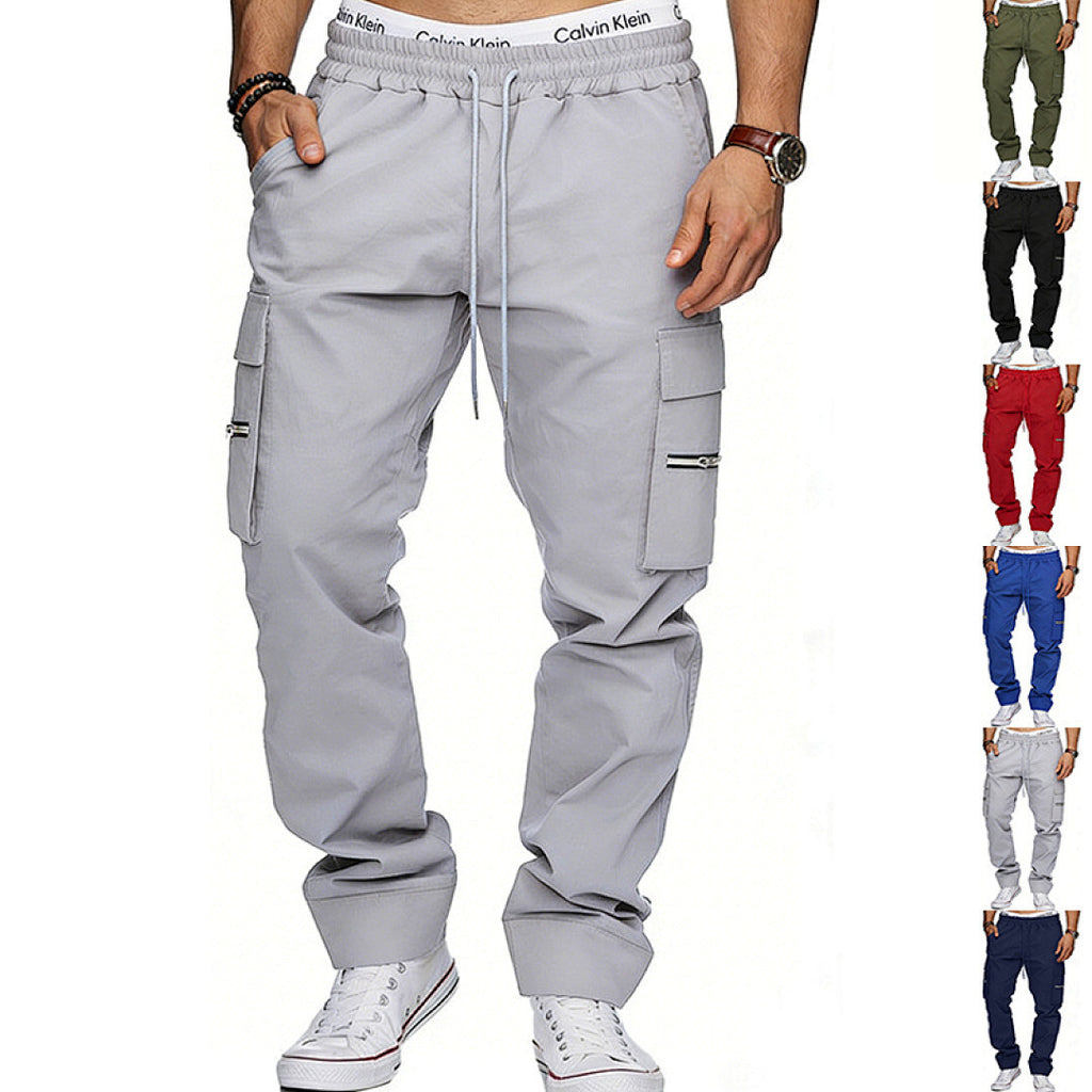 Pantalon de sport décontracté multi-poches pour hommes
