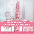 7.5 FT Arbre de Noël à charnières enneigées