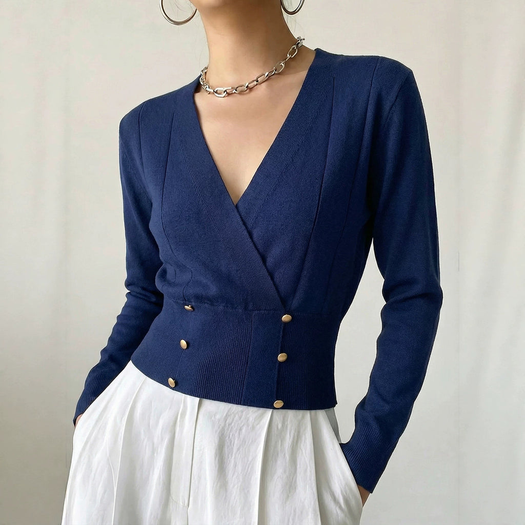 Haut polyvalent tricoté casual pour femmes