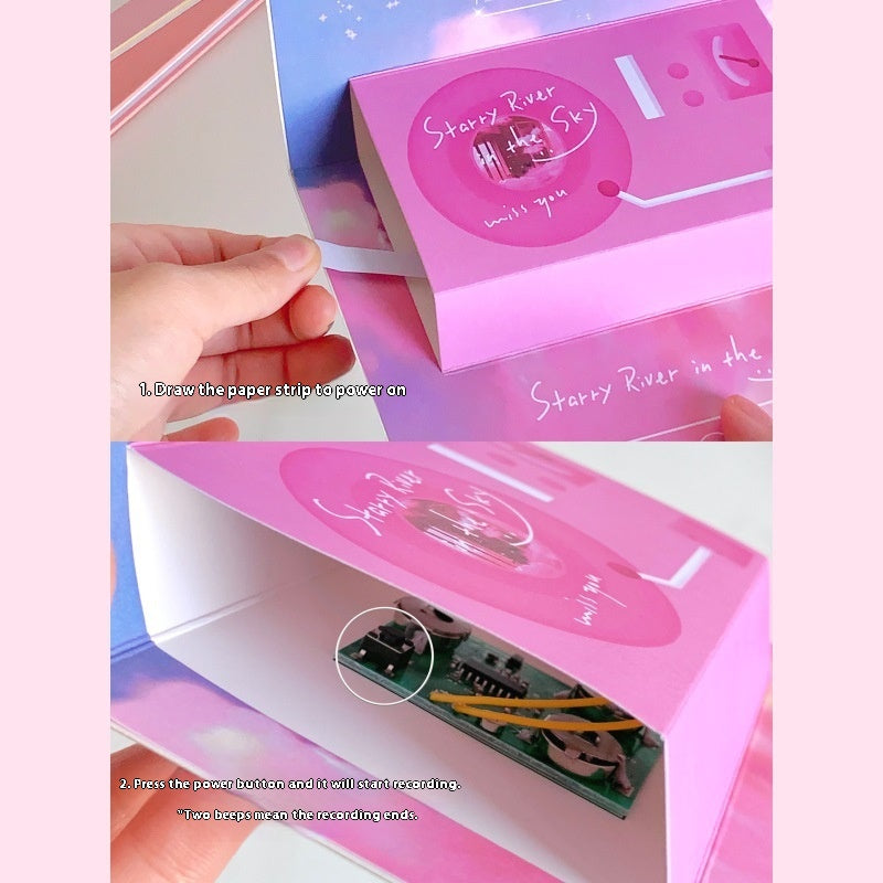 Phonograph cadeau d'anniversaire Cartes de voeux stéréoscopiques créatives